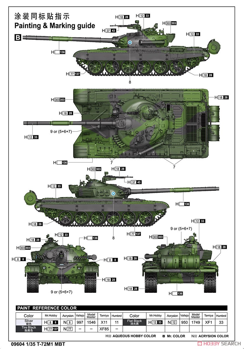 T-72M1主力戦車 (プラモデル) 塗装2 モーダル