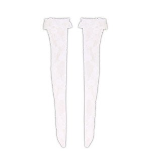 AZO2 Lacey Knee-high Stockings (White) (Fashion Doll)