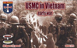 米海兵隊 ベトナム戦争初期 (48体・12ポーズ) (プラモデル)