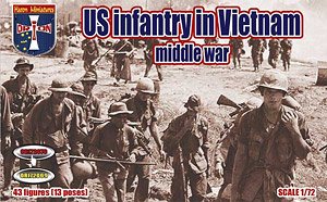 米陸軍 ベトナム戦争中期 (43体・13ポーズ) (プラモデル)