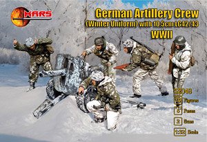 WW.II ドイツ砲兵冬季装備 w/10.5cm LG42/43 (10体/5ポーズ/LG42/43 x 2門) (プラモデル)