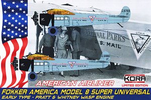 American Airliner Fokker America Model 8 Super Universal Early Type - Pratt & Whitney Wasp Engine (Plastic model)