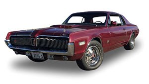 マーキュリー クーガー XR7G 1968 ブラックチェリー (ミニカー)