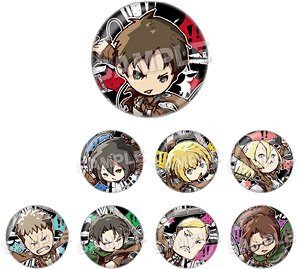 進撃の巨人 トレーディング缶バッジ ミニキャラVer. (8個セット) (キャラクターグッズ)