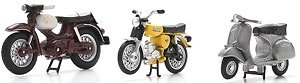 Motorcycle Set w. Kreidler Florett Super/Vespa GS/Simson S52 (ミニカー)