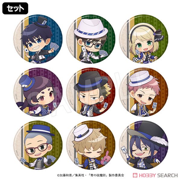 青の祓魔師 島根啓明結社篇 トレーディング缶バッジ ミニキャラ(ランダムホロ入り) トランプver. (10個セット) (キャラクターグッズ) 商品画像1