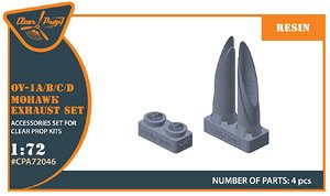 OV-1 A/B/C/D Mohawk exhaust set (for Clear Prop !) (Plastic model)