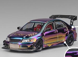 Mitsubishi Lancer Evolution IX Widebody Chrome Color (Diecast Car)