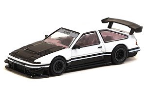 Toyota Sprinter Trueno AE86 Widebody by Jon Sibal White / Black (Diecast Car)
