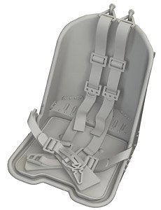 Fw 190A seat w/integral belts PRINT (for Eduard) (Plastic model)