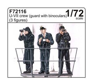 U-ボートVII 見張り員w/双眼鏡 (3体入) ※IX型にも使用可 (プラモデル)