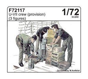U-ボートVII クルー`出港準備` (3体入) ※IX型にも使用可 (プラモデル)