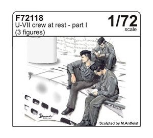 U-ボートVII 休憩中フィギュア パートI (3体入) ※IX型にも使用可 (プラモデル)