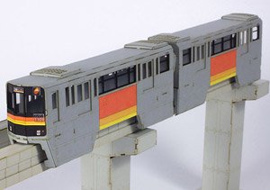 Paper Kit Tama Intercity Monorail Series 1000 Paper Kit (2-Car Set) (Unassembled Kit) (Model Train)