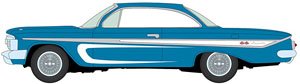 1961 Chevy Impala SS 409 Scrapin Blue / White (Diecast Car)