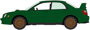 2002 Subaru WRX Import Heat Savannah Green (Diecast Car)