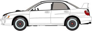 2002 Subaru WRX Import Heat White / Carbon Bonnet (Diecast Car)