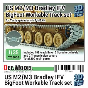 US M2/M3 Bradley IFV BigFoot Workable Track set (for Tamiya/Academy) (Plastic model)