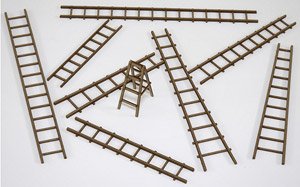 (O Narrow) Ladder Set (9 Pieces) [1:48, Colored Paper] (Unassembled Kit) (Model Train)