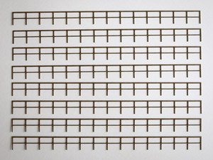 1/83(HO) Fence A (8 Pieces) [1:83, Colored Paper] (Unassembled Kit) (Model Train)