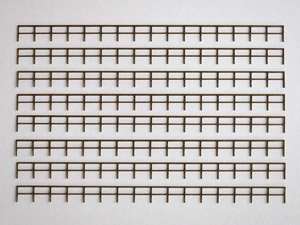 (N) Fence A (8 Pieces) [1:150, Colored Paper] (Unassembled Kit) (Model Train)