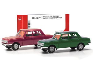 (HO) ミニキット ヴァルトブルク 353 `66 レッド/グリーン (2台セット) (鉄道模型)