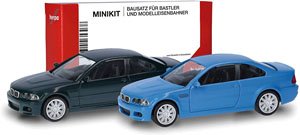 (HO) ミニキット BMW 3シリーズ M-クーペ グリーン/ブルー (2台セット) (鉄道模型)