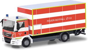 (HO) MAN TGM ボックストラック/荷台付き デュッセルドルフ消防署 (鉄道模型)