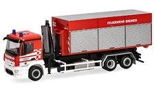 (HO) Mercedes-Benz Actros M swap body vehicle `Fire Brigade Bremen` [MB A M `18 WechselladerFZ] (Model Train)
