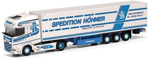 (HO) DAF XG+ ボックスセミトレーラートラック `Spedition Hohner` (鉄道模型)