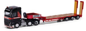 (HO) ボルボ FH GL ローボーイセミトレーラートラック `Mammoet Road Cargo` [Volvo FH GL 2020 SZ] (鉄道模型)
