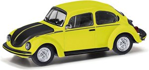 (HO) Volkswagen Beetle 1303 Yellow / Black Racer Color [VW Kafer 1303] (Model Train)
