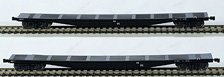 1/80(HO) CHIKI5500 Additional Two Car Set w/Long Rail Loading Fixture Black Color (2-Car Set) (Semi-Finished Product) (Model Train)