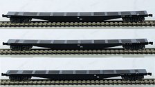 1/80(HO) CHIKI5500 Three Car Set w/50m Rail Loading Fixture Black Color (3-Car Set) (Semi-Finished Product) (Model Train)
