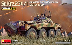 Sd.Kfz.234/1 Schwerer Panzerspahwagen. EARLY MOD. INTERIOR KIT (Plastic model)