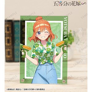 The Quintessential Quintuplets Specials [Especially Illustrated] Yotsuba Nakano Aloha Shirt Ver. A5 Acrylic Panel (Anime Toy)