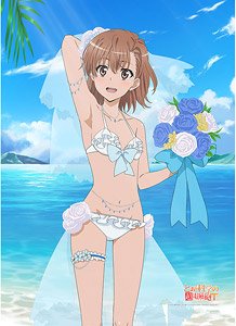 A Certain Scientific Railgun T [Especially Illustrated] B2 Tapestry (Mikoto Misaka / Wedding Swimwear) (Anime Toy)