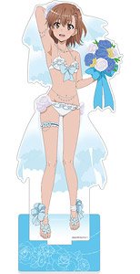 A Certain Scientific Railgun T [Especially Illustrated] Extra Large Acrylic Stand (Mikoto Misaka / Wedding Swimwear) (Anime Toy)