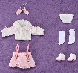 ねんどろいどどーる おようふくセット サスペンダー付きスカートセット (ホワイト＆ピンク) (フィギュア)