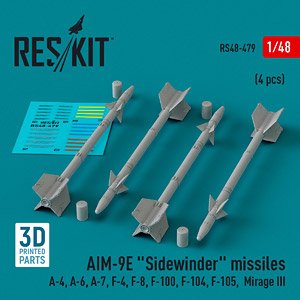 AIM-9E サイドワインダーミサイル (4個入) (プラモデル)