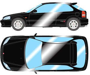 Honda Civic Type R (EK9) 1998 スターライトブラックパール (ミニカー)