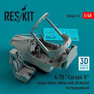 A-7D `Corsair II` cockpit (Basic edition with 3D decals) (for Hasegawa) (Plastic model)