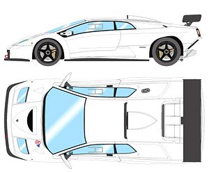 Lamborghini Diablo GTR 1999 ホワイト (ミニカー)