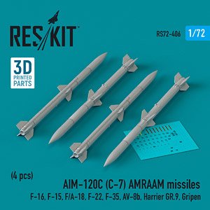 AIM-120C (C-7) AMRAAM 空対空ミサイル (4個入) (プラモデル)