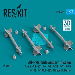 AIM-9B サイドワインダーミサイル (4個入) (プラモデル)