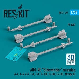 AIM-9E サイドワインダーミサイル (4個入) (プラモデル)