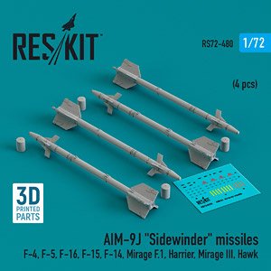 AIM-9J サイドワインダーミサイル (4個入) (プラモデル)