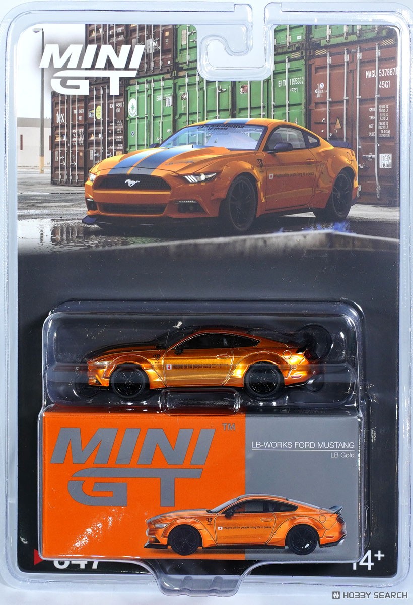 LB Works Ford Mustang LB Gold (LHD) [Clamshell Package] (Diecast Car) パッケージ1