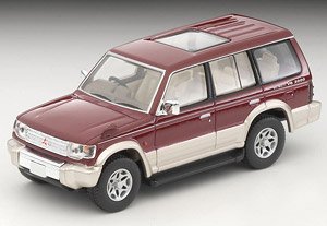 TLV-N206b 三菱 パジェロ ミッドルーフワイド VR (赤/ベージュ) 96年式 (ミニカー)