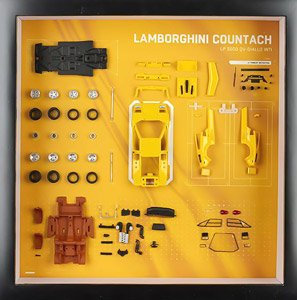Countach LP5000 QV Yellow Parts Display Frame (Diecast Car)